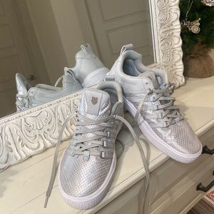 K-Swiss Metallic Silver Sneakers